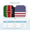 America Kenya Friendship Flag Foldable Car Windshield Sunshade Blocks Heat and Sun Glare Uv Rays view 2