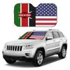America Kenya Friendship Flag Foldable Car Windshield Sunshade Blocks Heat and Sun Glare Uv Rays view 3