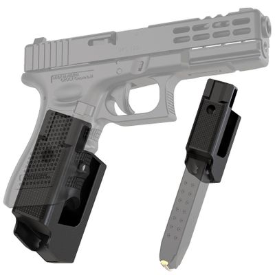 1Pack Pistol Wall Mount with Mag Holder, Gun Rack for Glock17,19,26,31,32,33,34,44,45 Series | Low Profile Wall Display Storage | Organize Your Gun for Gun Room Easy Mounting Gun Accessories For Men