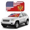 America Montenegro Friendship Flag Foldable Car Windshield Sunshade Blocks Heat and Sun Glare Uv Rays view 3