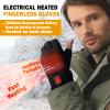 Kivdes Heated Gloves Fingerless for Women Man Rechargeable Electric Touchscreen Wearable Cold Winter Work Arthritis Pain Relief Hand Warmers Hot Compress Reusable (M) view 2