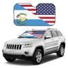 America Guatemala Friendship Flag Foldable Car Windshield Sunshade Blocks Heat and Sun Glare Uv Rays view 3