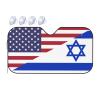 America Israel Friendship Flag Foldable Car Windshield Sunshade Blocks Heat and Sun Glare Uv Rays view 1