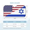 America Israel Friendship Flag Foldable Car Windshield Sunshade Blocks Heat and Sun Glare Uv Rays view 2