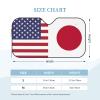 America Japan Friendship Flag Foldable Car Windshield Sunshade Blocks Heat and Sun Glare Uv Rays view 2