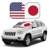 America Japan Friendship Flag Foldable Car Windshield Sunshade Blocks Heat and Sun Glare Uv Rays view 3