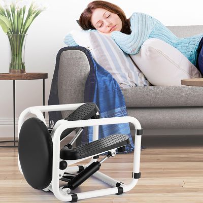 Seated Under Desk Elliptical Machine, Home Mini Hydraulic Mute Mountaineering Pedal Multi-Function Stair Stepper, Stepper Exercise Machine, for Home Office Workout