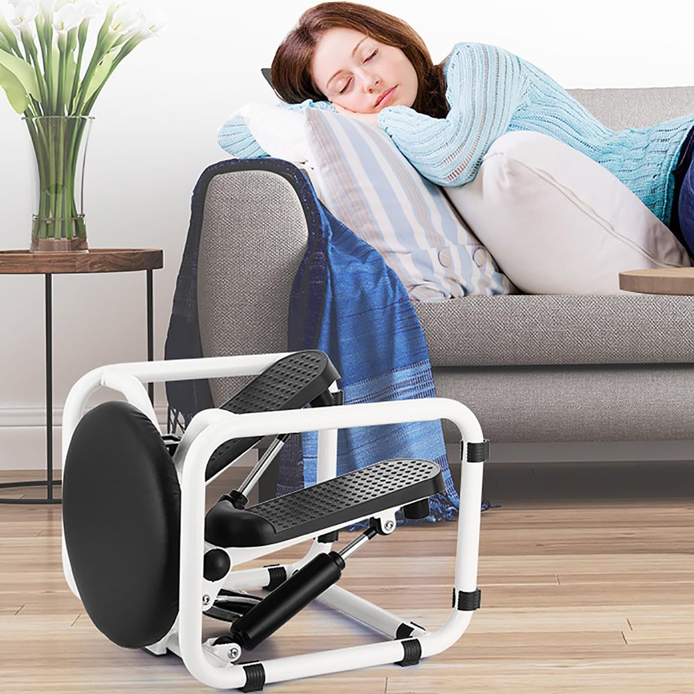 Seated Under Desk Elliptical Machine, Home Mini Hydraulic Mute Mountaineering Pedal Multi-Function Stair Stepper, Stepper Exercise Machine, for Home Office Workout