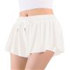Auranso Girls Flowy Shorts with Pocket 2-in-1 Athletic Running Butterfly Shorts 3Pack Black-Cream-Light Green 9-10 Years view 4