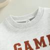 MERSARIPHY Baby Football Sweatshirt Romper Outfit Infant Girl Boy Funny Letter Long Sleeve Bodysuit Fall Winter Clothes (Y Gray, 0-3 Months) view 4