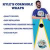 Pair of Waterproof Cornhole Board Wraps- Decals ONLY- Golf Ball - Laminated - Easy to Apply view 3