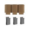 Elastic Triple Magazine Pouch Kangaroo Mag Holster 5.56/ M4/M16 Magazines Holder Pocket with with Quick Release Insert Cip Set (TAN) view 1