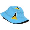 Cute St Lucia Flag Bucket Hats Reversible Fisherman Cap Packable Sun Hat for Women Men view 2