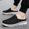 LLTMALL Men's Backless Mesh Walking Mules Shoes Comfort Slip on Garden Clog Slippers Black 9.5 view 2