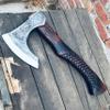 22" Viking Axe, Norse Axe || Real Dane Axe, Tomahawk Viking Ax, Hatchet Beared Camping Axe Viking Gift for Him Prop Tool view 4