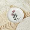 Birth Flower Jewelry Dish, Personalized Gift for Her, Gift for Mom, Bridesmaid Gift, Engagement Gift, Birthday Gifts for Women, Trinket Dish, Minimalist January Carnation Jewelry Holder view 2