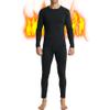 LNFINTDO Thermal Underwear for Men Long Johns Fleece Lined Long Underwear Winter Warm BaseLayer Top Pants for Cold Weather Black view 1