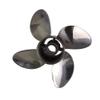 Xspeed Stainless Steel 4 Blades Outboard Propeller with Interchangeable Hub Kits for 4-3/4" Gearcase Tohatsu 115-250hp 115hp and up Engines,15 Spline Tooth,RH/LH(14x21 LH) view 3