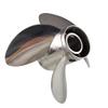 Xspeed Stainless Steel 4 Blades Outboard Propeller with Interchangeable Hub Kits for 4-3/4" Gearcase Tohatsu 115-250hp 115hp and up Engines,15 Spline Tooth,RH/LH(14x21 LH) view 4