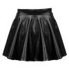Alvivi Kids Girls Metallic Shinny Skirts Pleated Dance Athletic Skater Skorts Mini Skirt High Waist Skort Black 10 Years view 3