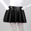 Alvivi Kids Girls Metallic Shinny Skirts Pleated Dance Athletic Skater Skorts Mini Skirt High Waist Skort Black 10 Years view 4