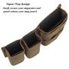Double 9mm MOLLE Magazine Pouch 5.56 Mag Pouch Set with Quick Release Insert Clip for Tactical Vest (tan) view 3