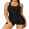 beautyin Women Boyshort Swimsuit Traininng Bathing Suit Pro Sports One Piece