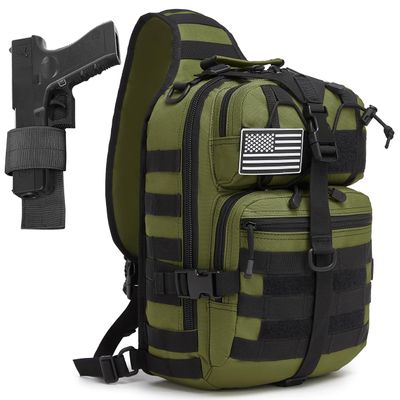 ATBP Tactical Crossbody Backpack Large Sling Pack With Holster Shoulder Bag For Men Outdoors Hiking Camping Gym