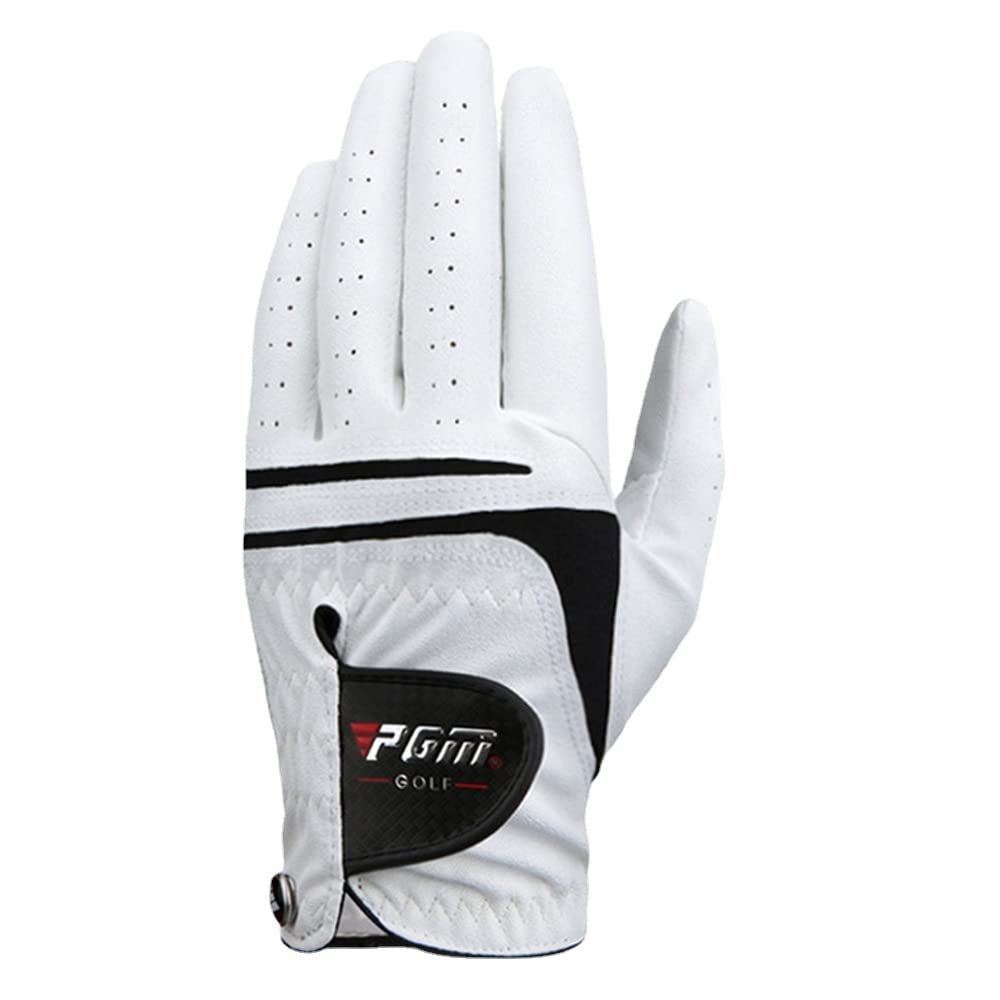 JOSWAY Anti-Slip Sheepskin Leather Golf Glove for Men - Perfect Outdoor Sport for Right/Left Handed Golfers - 1 PC (Left Hand,27)