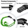 NDakter Bike Chain Lock, 5 Digit Combination Heavy Duty Anti Theft Bicycle Chain Lock,2.62/3.2/4.27/5/6Ft Long Security Resettable Bike Locks for Bike, Bicycle, Scooter, Door, Gate, Fence-4/6mm Thick view 3