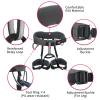 NewDoar Mountaineering Harness, Half Body Harness for Rappelling, Fire Rescuing, Tree Climbing (Grey) view 4