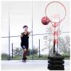 LXLZYXSF Basketball Passing Training Aid, Floor-Standing Trainer with Wheels, Water/Sand Injection Base, Height Adjustable, Precision Passing Hoop (Size : 140-200cm(55-78.7inch)) view 1