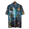 228CLOSET Men's Scary Witch Hawaiian Shirts - Halloween Cemetery Button Down Mens Hawaiian Shirts Set 56 Size S view 3