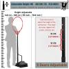 LXLZYXSF Adjustable Height Basketball Passing Training Equipment with Water Injection Base, Free Standing Basketball Practice Aids for Sports Field (Size : 140-180cm(55-70.8inch)) view 3