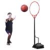 LXLZYXSF Floor Basketball Passing Training Stand with Wheels, Adjustable Height Basketball Passing Trainer for Gymnasium, Water-Filled Base Included (Size : 120-160cm(47.2-63inch)) view 1