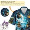 228CLOSET Men's Scary Witch Hawaiian Shirts - Halloween Cemetery Button Down Mens Hawaiian Shirts Set 56 Size M view 4
