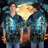 228CLOSET Men's Frankenstein Hawaiian Shirts - Halloween Character Button Down Mens Hawaiian Shirts Set 56 Size 2XL view 2
