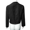 Cdiecer Women Cropped Moto Jacket Zipped Notch Collar Moto Biker Jackets Solid Fitted Slim Solid Long Sleeve Short Coat view 4