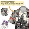 228CLOSET Men's Halloween Mummy Hawaiian Shirts - Haunted House Button Down Mens Hawaiian Shirts Set 57 Size 2XL view 4