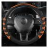FUERU Car Steering Wheel Cover Set Car Steering Wheel Cover Comfortable Leather Waterproof Anti-Wrinkle Creative Car Interior (Color : 2#) view 1