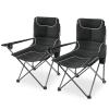 MoNiBloom Camping Chair Set of 2 Compact Backpacking Adjustable Height Folding Chair with Side Pockets Portable Chair Lightweight Heavy Duty for Outdoor Fishing Yard Sports, 250lbs view 1