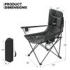 MoNiBloom Camping Chair Set of 2 Compact Backpacking Adjustable Height Folding Chair with Side Pockets Portable Chair Lightweight Heavy Duty for Outdoor Fishing Yard Sports, 250lbs view 3