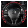 FUERU Car Steering Wheel Cover Set Car Steering Wheel Cover Comfortable Leather Waterproof Anti-Wrinkle Creative Car Interior (Color : 1#) view 1