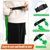 Wettarn 16 Players 10/16 Player Flag Football Belts Adjustable Flag Football Set with Cones Bag for Youth Adults Kids Training Sport (Green,Orange) view 2
