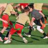 Wettarn 16 Players 10/16 Player Flag Football Belts Adjustable Flag Football Set with Cones Bag for Youth Adults Kids Training Sport (Green,Orange) view 4