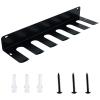lamphle Baseball Holder for Wall Softball Baseball Stick Rack Organizer Baseball Stand Wall Mount Fence Holds 14 Bats Classic Carabiners for Storage Hanging Bat Rack Baseball Black view 1