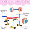 Bench and Leg Press for Kids, Fitness Exercise Equipment for Kids, Children Workout Barbell Dumbbell Weight Set for Ages 3-12 Year Old view 2