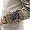 Tactical Arm Sleeve Map Pouch Case Documets Holder Wrist Case Wrist Map Holder QB Wristband Map Case Military Arm PouchTactical USA Flag Patch (Coyote Brown) view 1