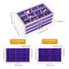 ProCase Earring Holder Organizer Jewelry Box with 3 Drawers, Acrylic Clear Earring Case with Adjustable Velvet Trays for Women - Purple, 3 Layers view 4