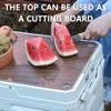 MegLob Outdoor Folding Storage Box, Camping Picnic Cookware Equipment Organizer, Car Trunk Kitchen Organizer - with Table Can Be Used As Chopping Board,Off White a view 2
